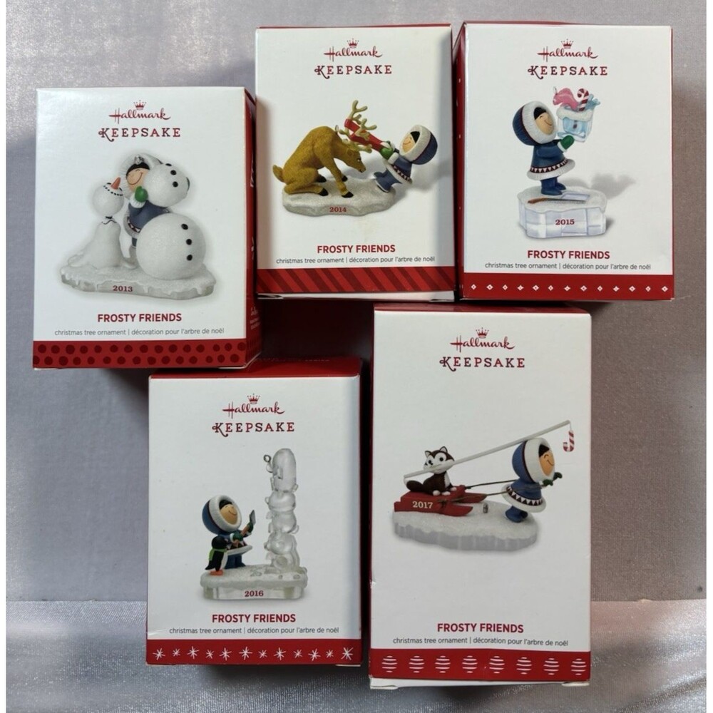Hallmark Frosty Friends Ornaments Lot 5 NIB 2013 2014 2015 2016 2017